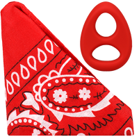 THE CODE - C-RING WITH BANDANA RED/BLACK