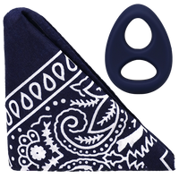 THE CODE - C-RING WITH BANDANA NAVY BLUE/BLACK