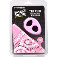 THE CODE - C-RING WITH BANDANA LIGHT PINK/BLACK