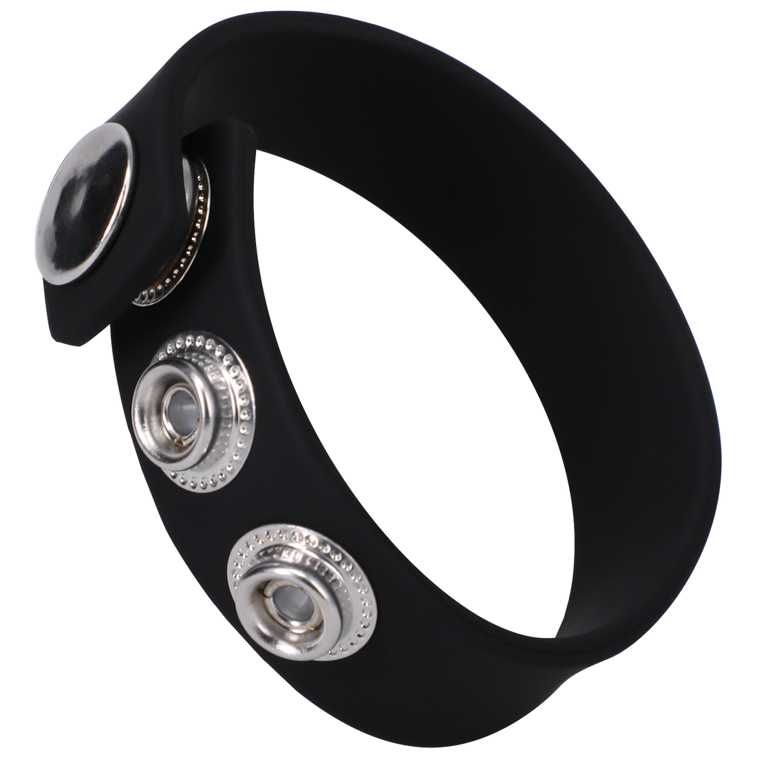 3-SNAP (ADJUSTABLE) BLACK SILICONE