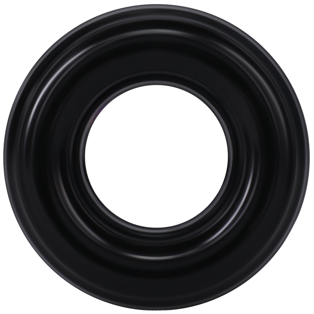 RIBBED DONUT BLACK