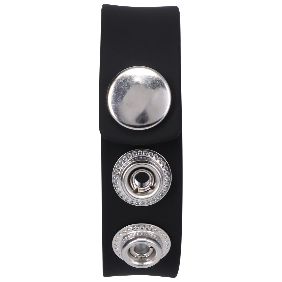 3-SNAP (ADJUSTABLE) BLACK SILICONE