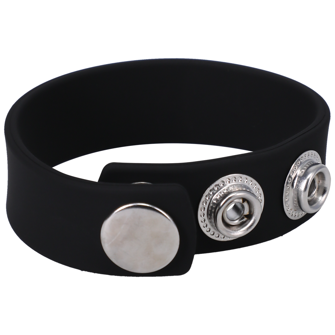 3-SNAP (ADJUSTABLE) BLACK SILICONE