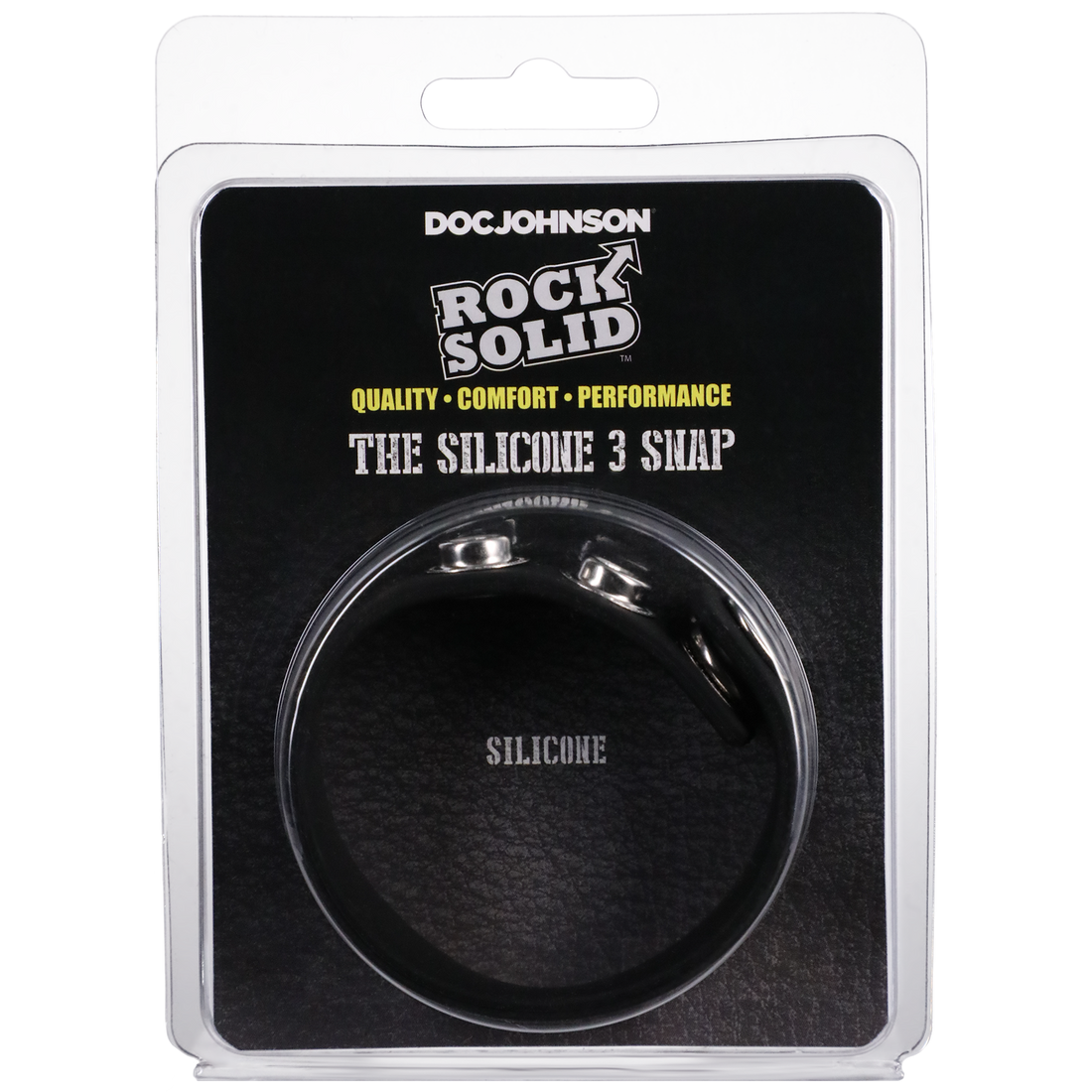 3-SNAP (ADJUSTABLE) BLACK SILICONE