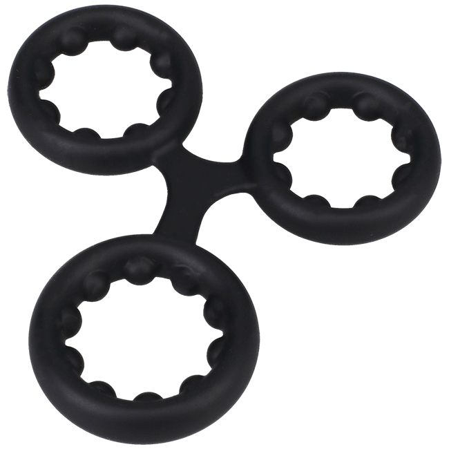 TRIPLE STAMINA RING WITH METAL BEADS