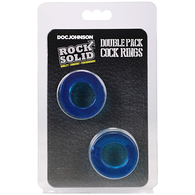DOUBLE PACK COCK RINGS - BLUE