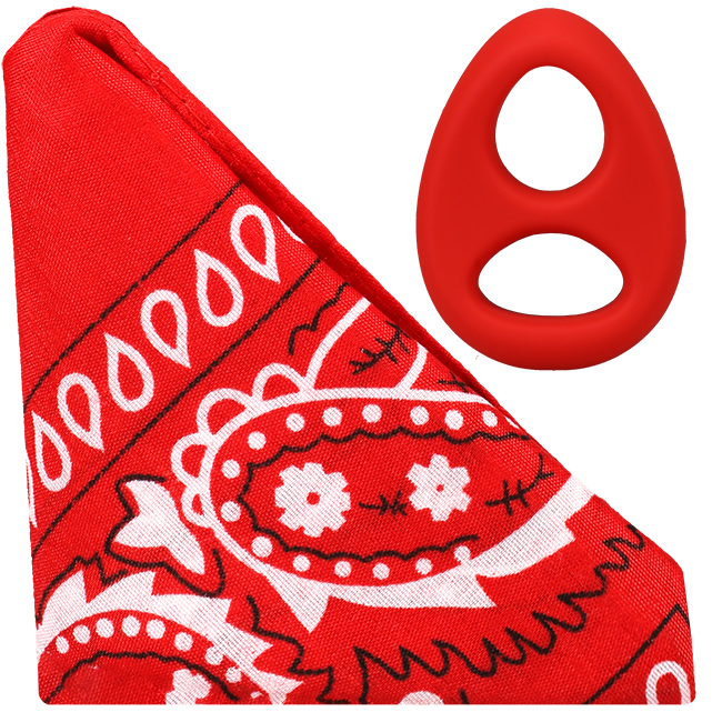THE CODE - C-RING WITH BANDANA RED/BLACK