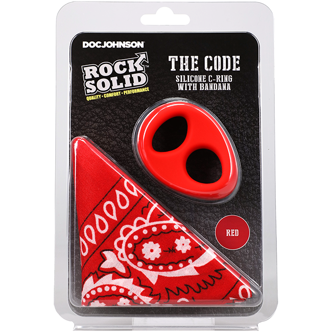 THE CODE - C-RING WITH BANDANA RED/BLACK