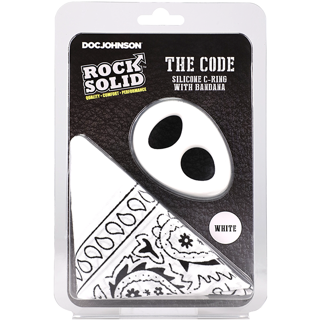 THE CODE - C-RING WITH BANDANA WHITE/BLACK