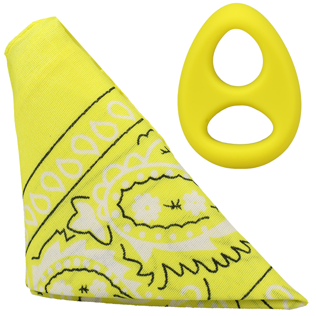 THE CODE - C-RING WITH BANDANA YELLOW/BLACK