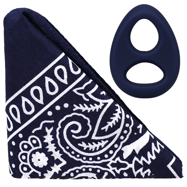 THE CODE - C-RING WITH BANDANA NAVY BLUE/BLACK