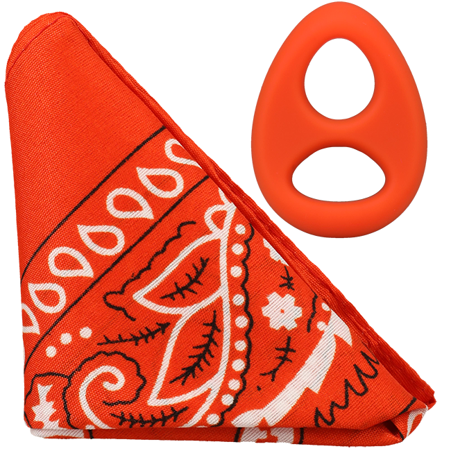 THE CODE - C-RING WITH BANDANA ORANGE/BLACK
