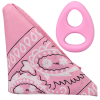 THE CODE - C-RING WITH BANDANA LIGHT PINK/BLACK
