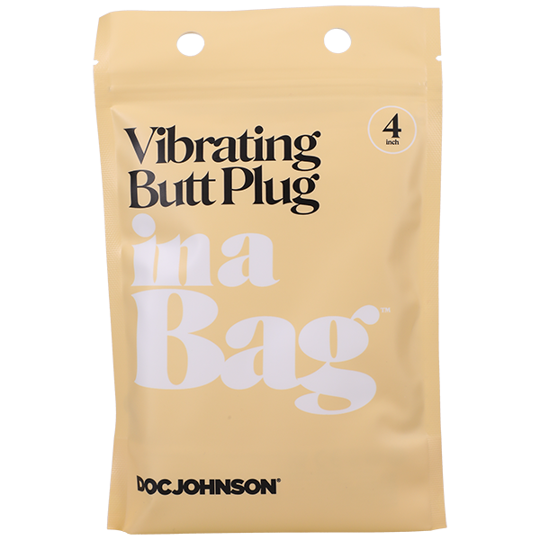 Vibrating Butt Plug In A Bag - 4 inch